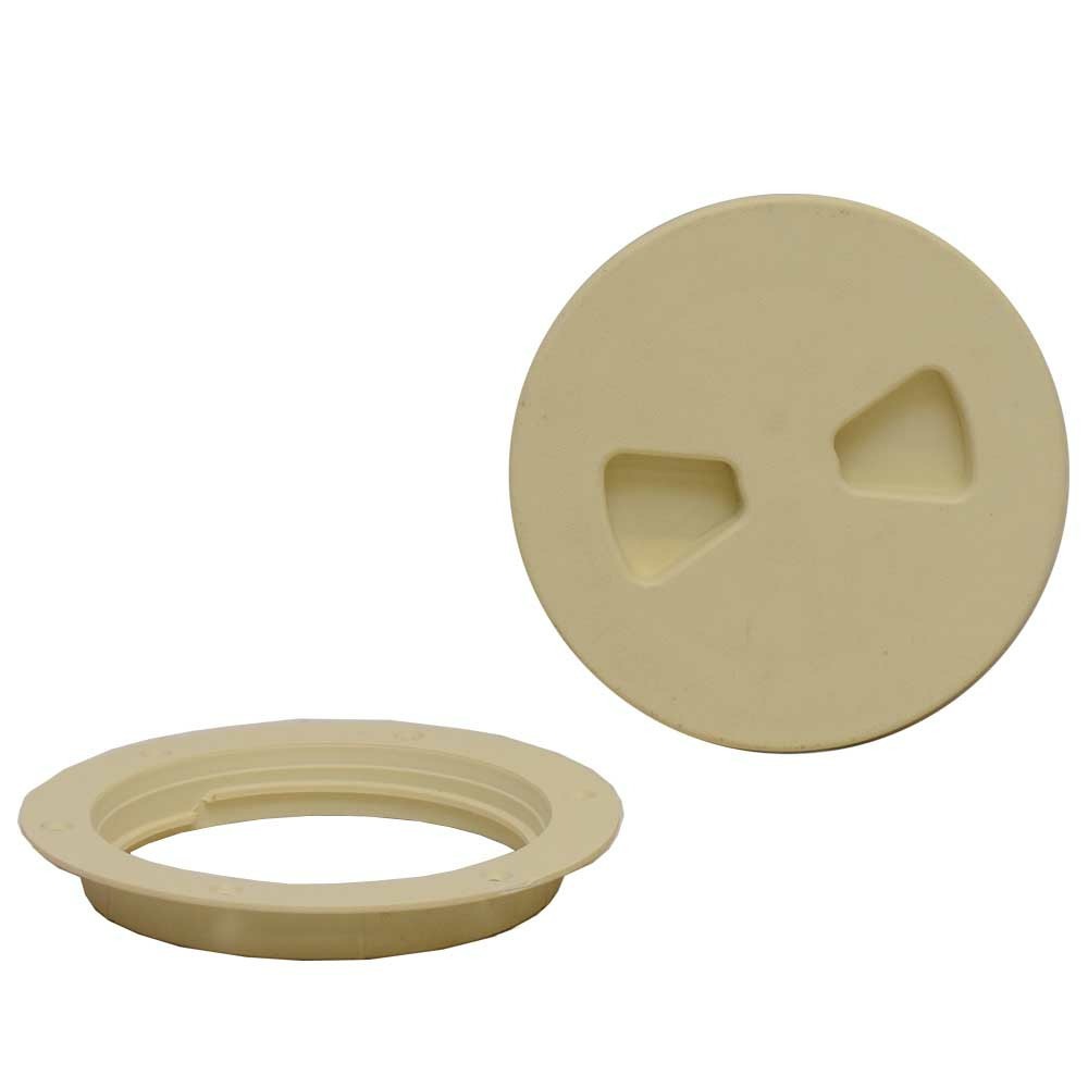 TH Marine Boat Deck Access Plate 4 1/2 Inch Off White by TH Marine