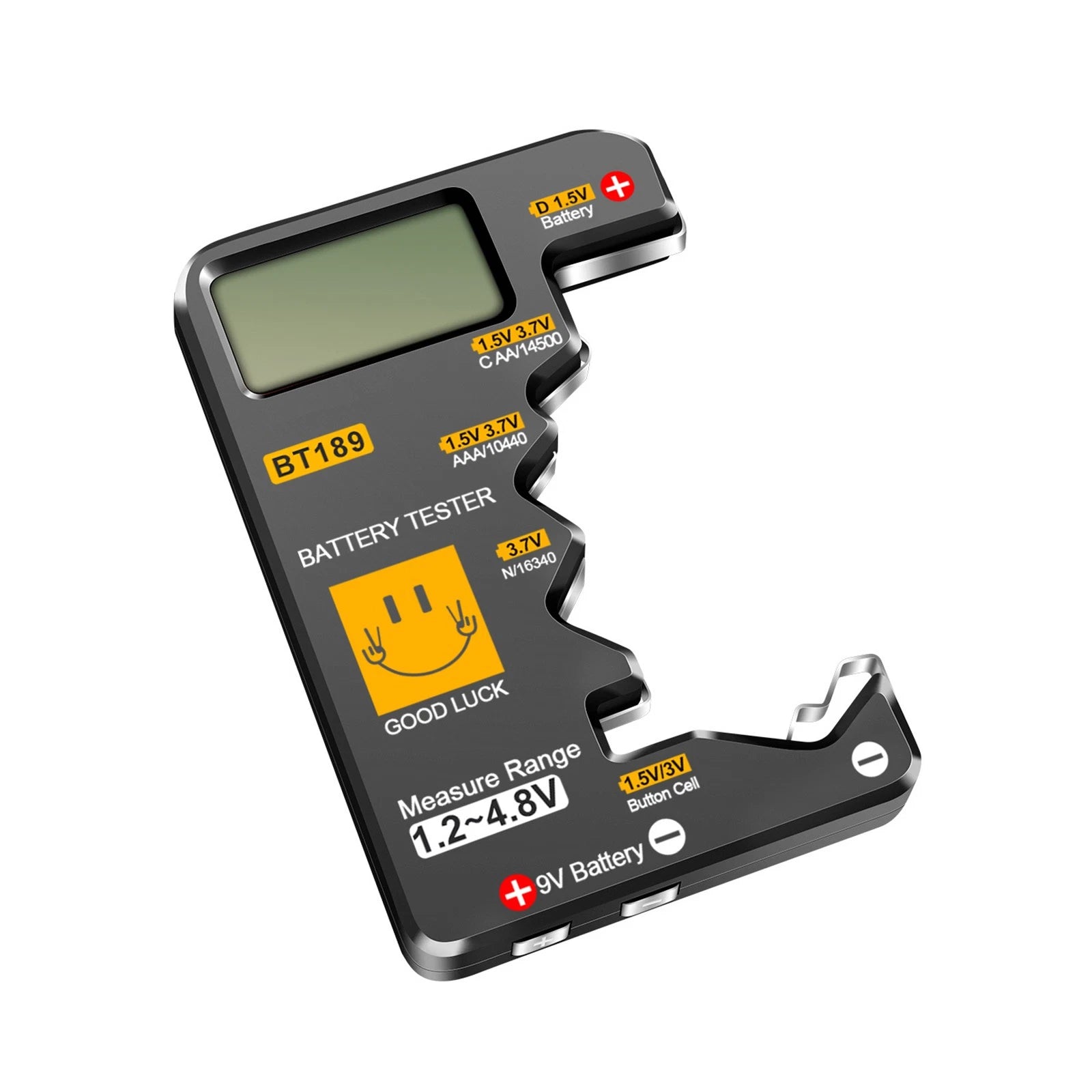 No Power Needed Battery Analyzer For Aa Aaa 9V 3V Cr2032 Ag10 Lr44 C