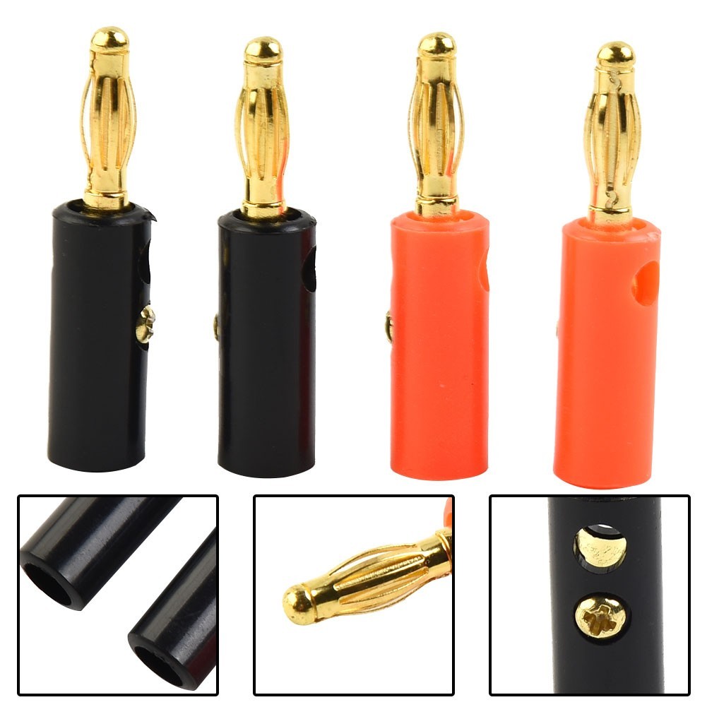Gold Plated 4mm Banana Male Connector