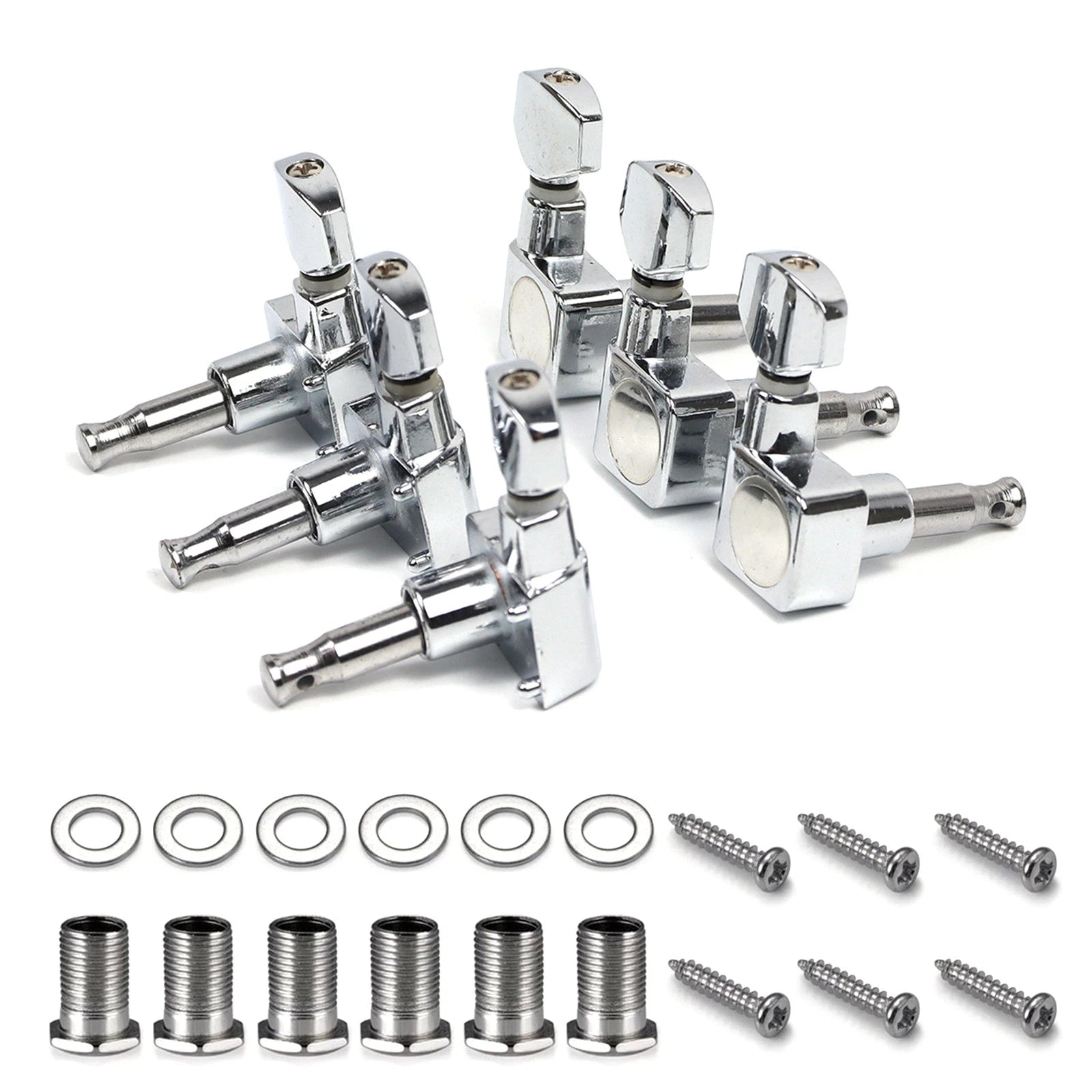 6 Right Electric Guitar Tuners Tuning Pegs Keys Metal Heads For