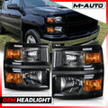 For 2014-2015 Chevrolet Silverado 1500 Pair Headlight L