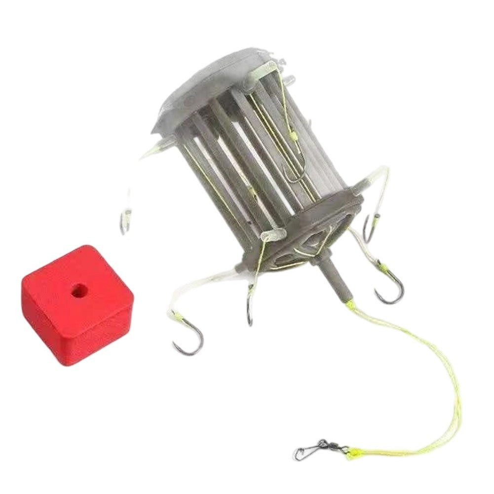 Fishing String Bait Cage with Hooks