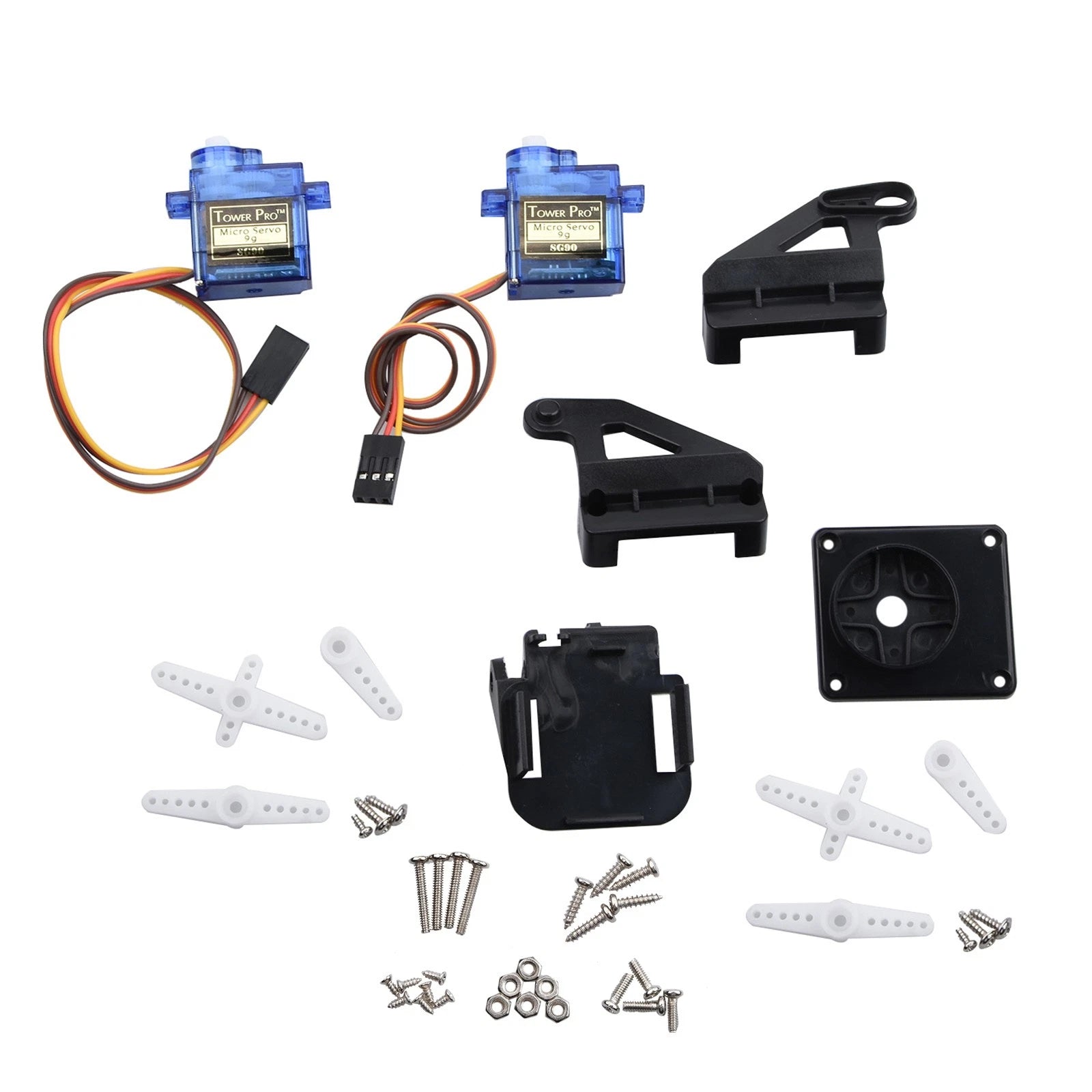 Servo With Arm Pan-tilt 2-axis Servo Gimbal For Fpv Quadcopter Car