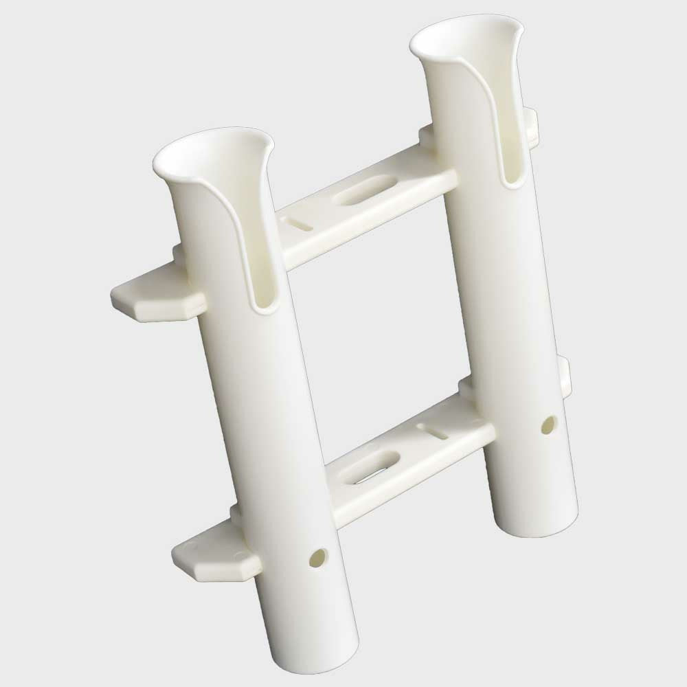 Marine Depot Boat Double Rod Holder White Nylon by Marine Depot