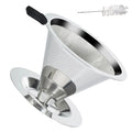 Slow Drip Coffee Filter 304 Steel Double Mesh Blocks 99% Grounds