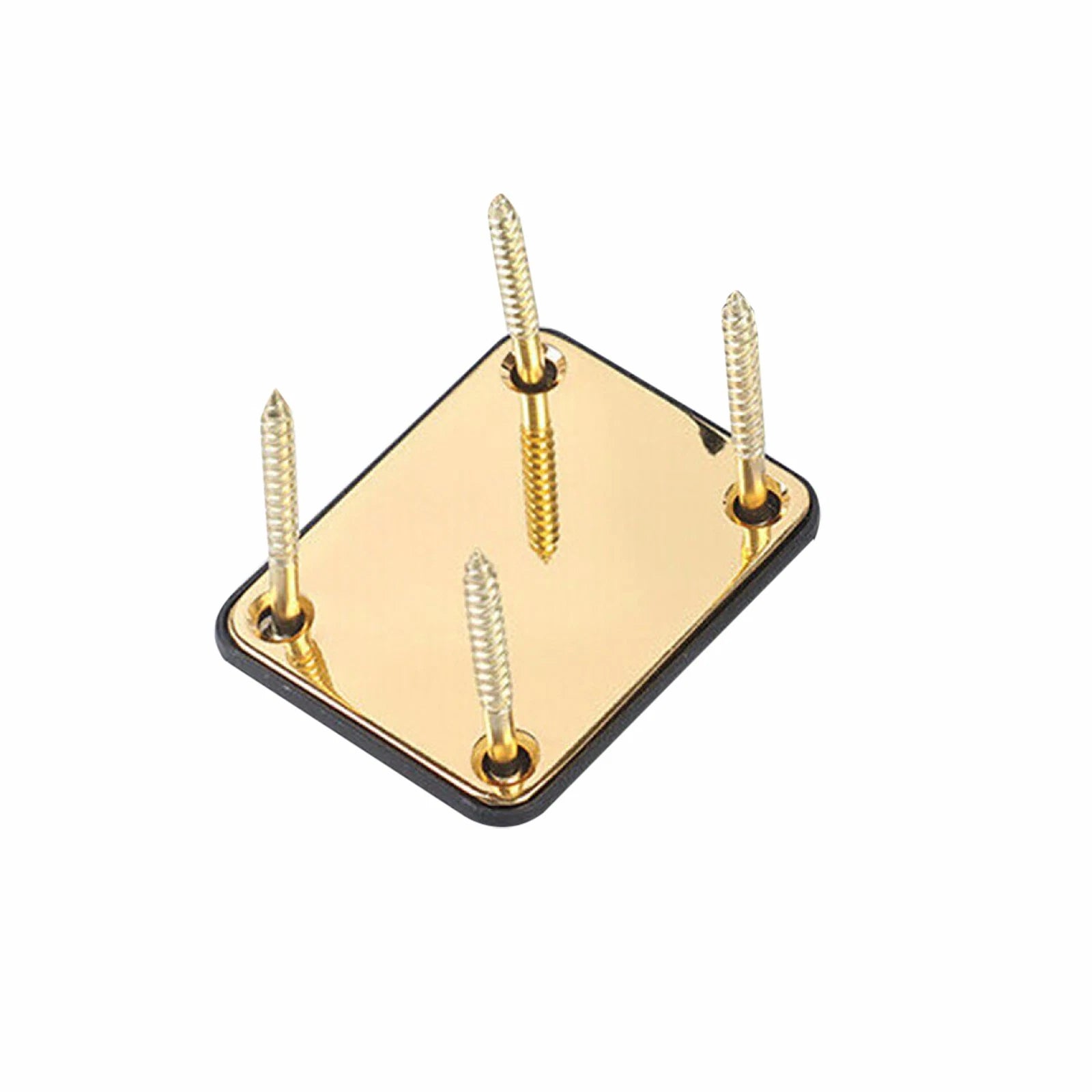 Gold Neck Plate W/ 4 Screws For Strat Tele Lp Sg Jazz Bass Electric