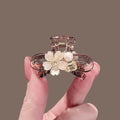 Elegant Flower Hair Clip PVC Acrylic CRYSTAL