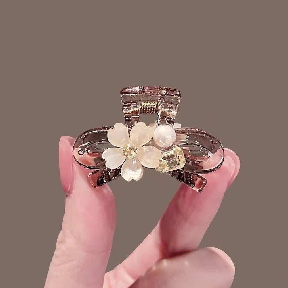 Elegant Flower Hair Clip PVC Acrylic CRYSTAL