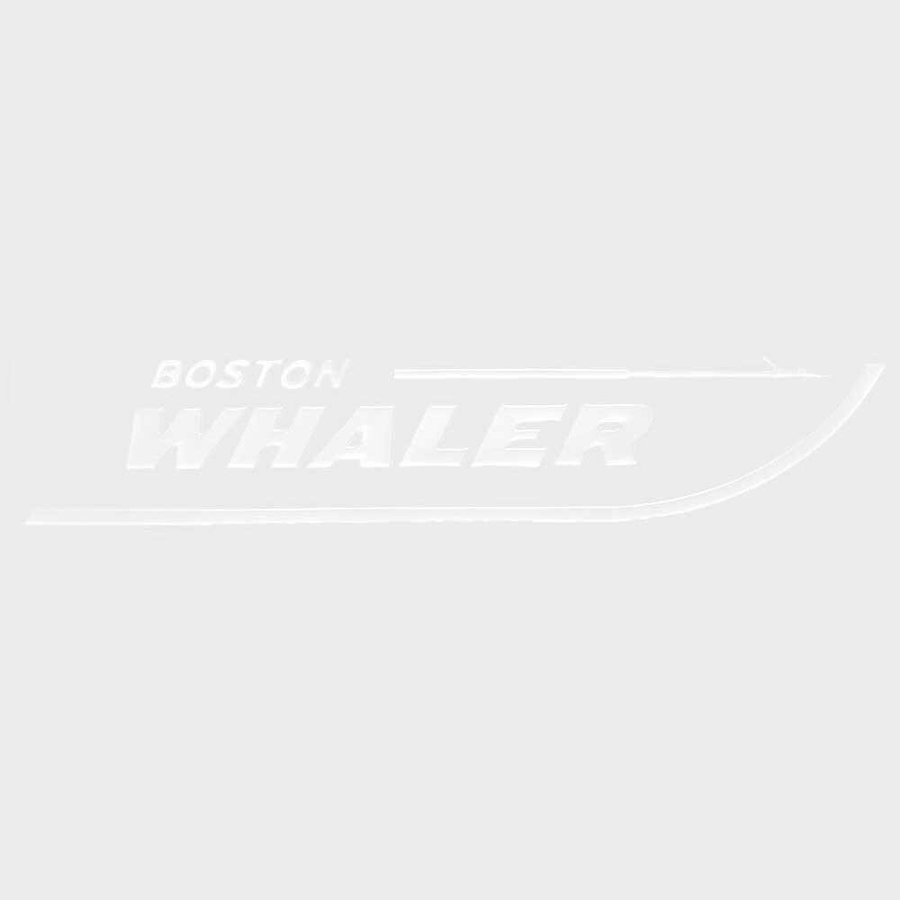Boston Whaler Raised Decal White 20 x 3 7/8 Inch by Boston Whaler