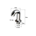 316 Stainless Steel Door Window Vent Pipe 35mm Gooseneck Design For