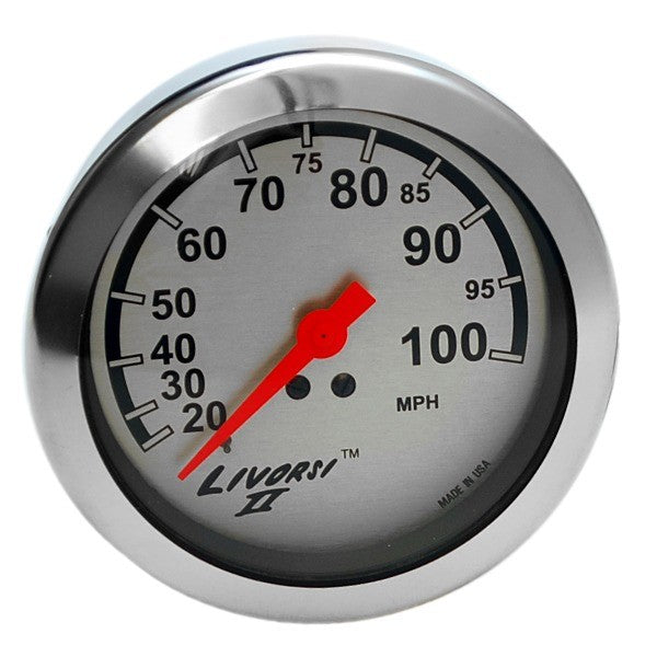 Boat Speedometer 100 MPH 3 1/4 Inch by Livorsi