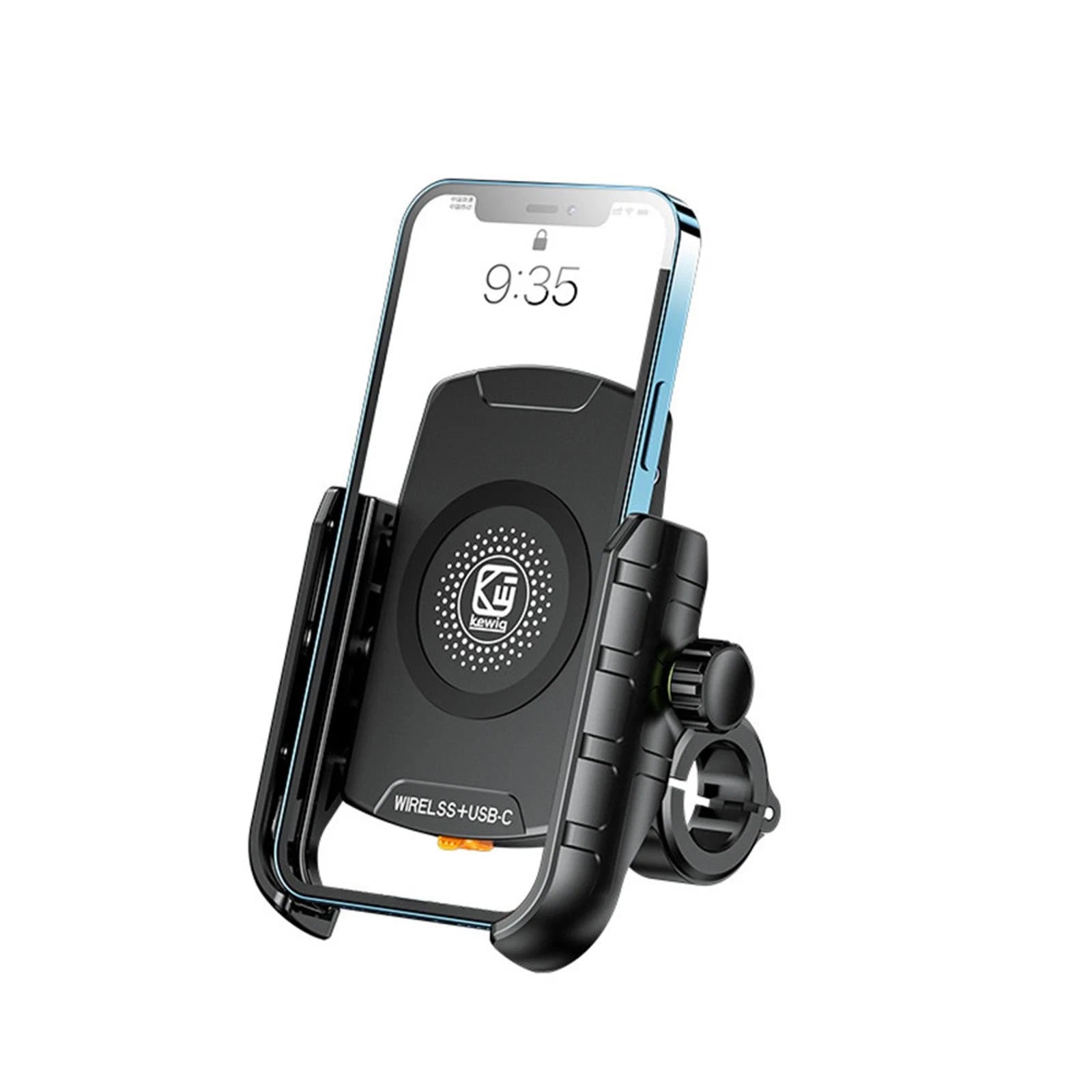 2 In 1 360° Motorcycle Phone Mount Wireless & Usb C Dual Fast Charger