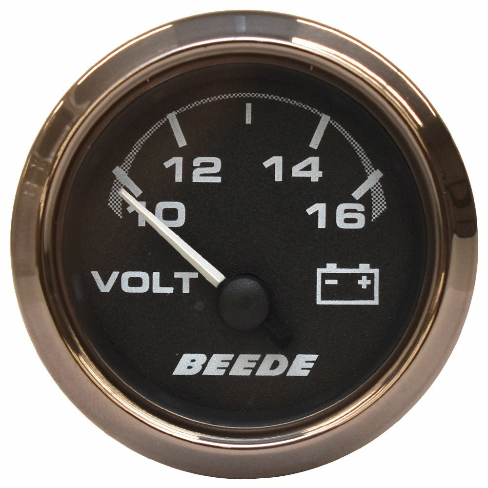 Beede Volt Meter Gauge 2 Inch Pewter/Black by Beede