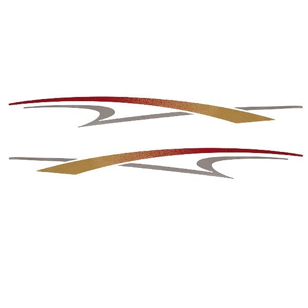 Boat Decal Sticker Rinker Burgundy Gold Gray by Rinker