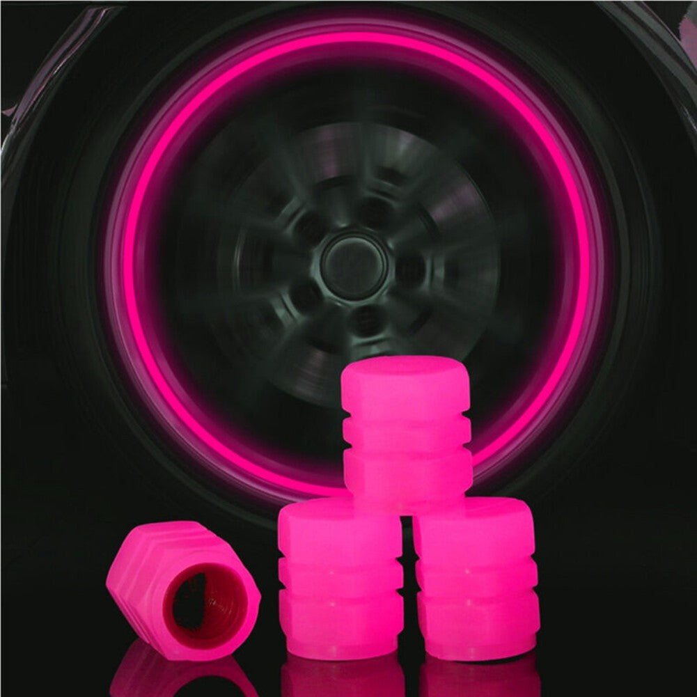 Car Tire Valve Cap Portable Dustproof Pink