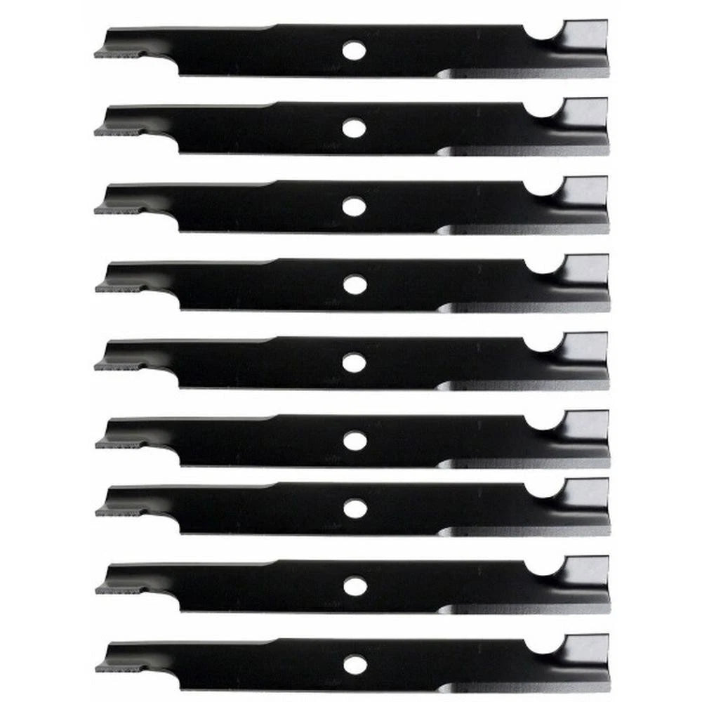 Qty 9: Notched Mower Blade - 18" X 5/8" Fits Snapper Replaces 5101756