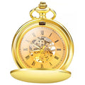 14.6in Chain Men's Mechanical Retro Pocket Watch With 3-dimensional