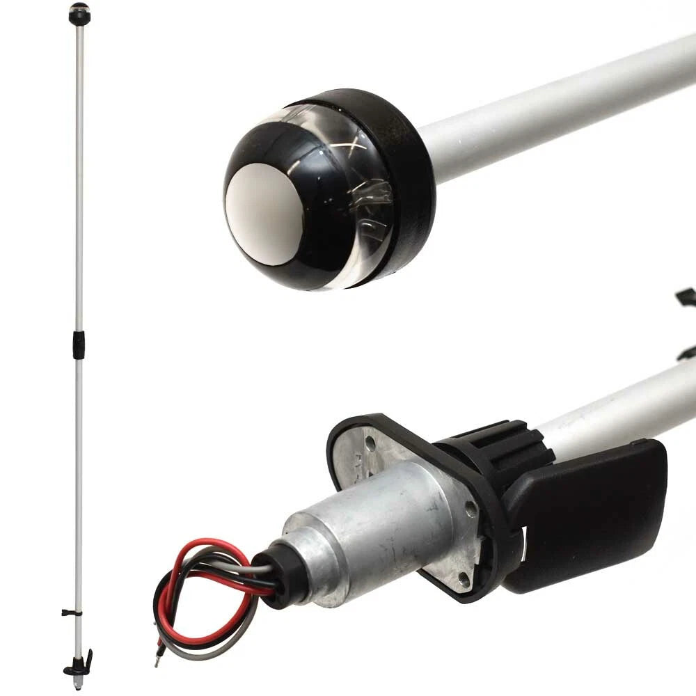 Aqua Signal Boat Folding Stern Light 22726-1 | 72 Inch White 12V 10W