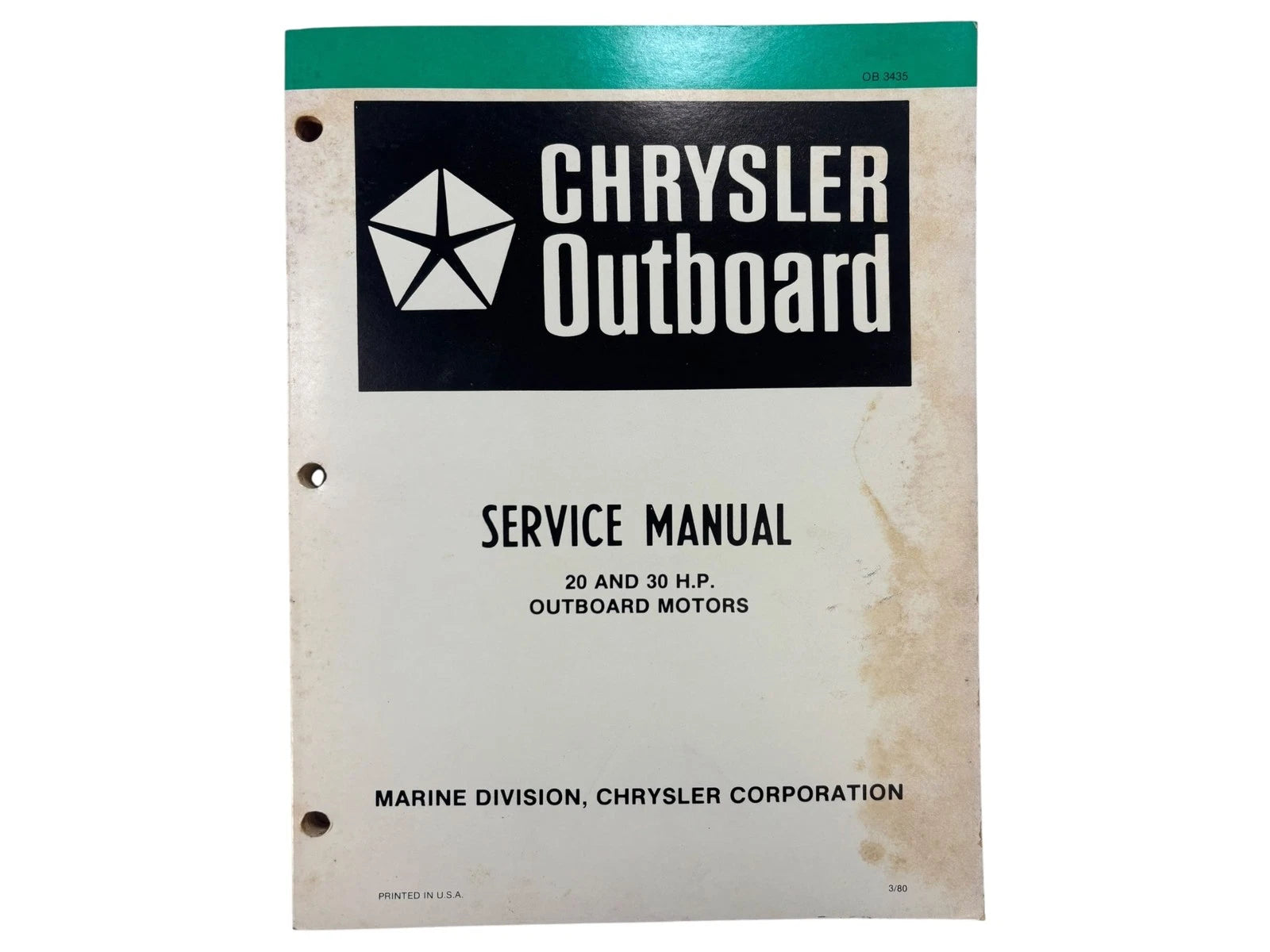 Chrysler Outboards Ob3435, 20/30 Hp Outboard Motors | Hook & Hull Co