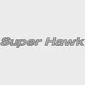 Crestliner Boat Model Decal Super Hawk Silver Black by Crestliner