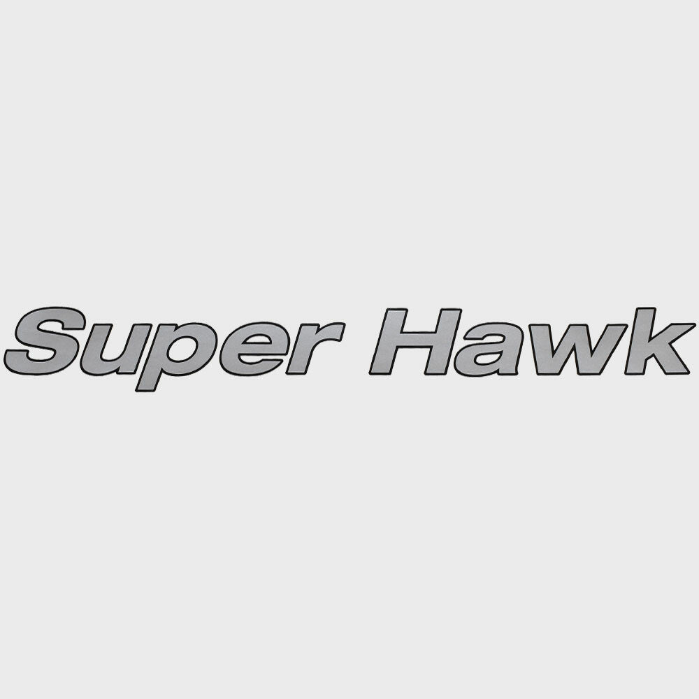 Crestliner Boat Model Decal Super Hawk Silver Black by Crestliner