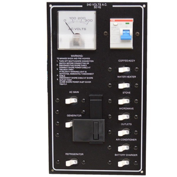 Boat Breaker Switch Panel Toggle 240V 50Hz Black by Four Winns