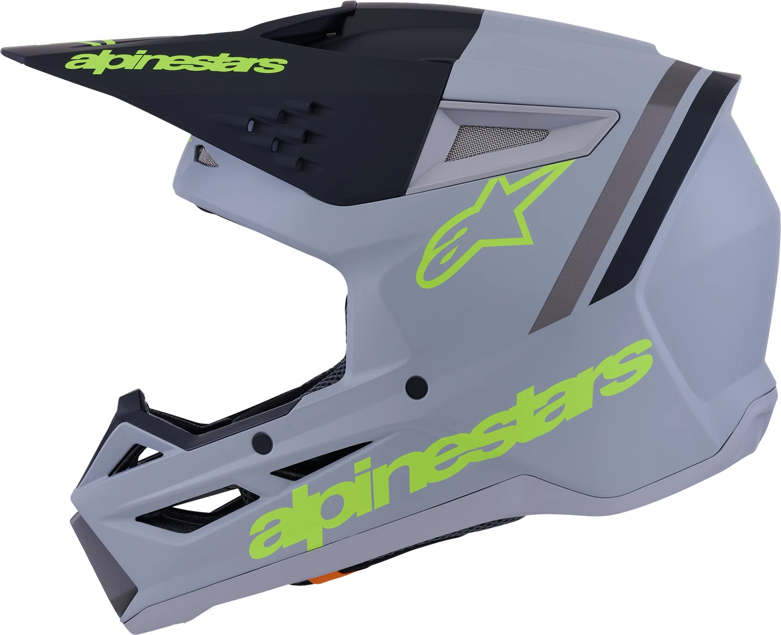 Alpinestars Sm3 Radium Off-road Helmet Small Matte Grey Black Yellow