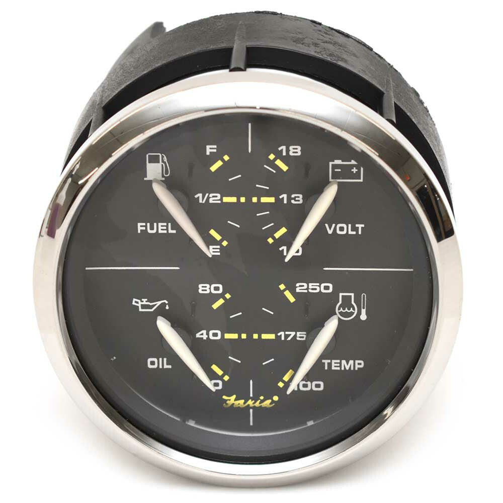 Faria Multifunction Gauge Kronos Black Silver by Faria