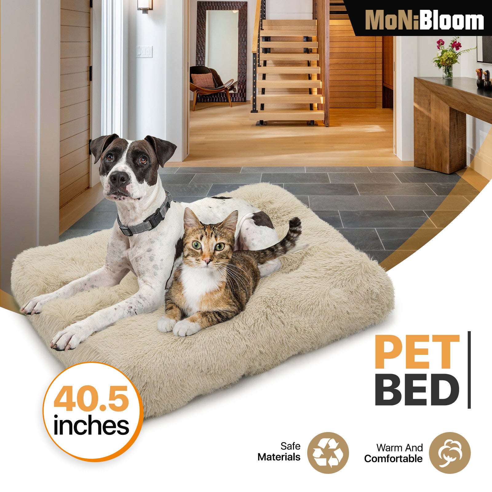 Plush Pet Dog Cat Bed - Rectangle