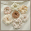 Fuzzy Plush Donuts Hair Bands Scrunchies