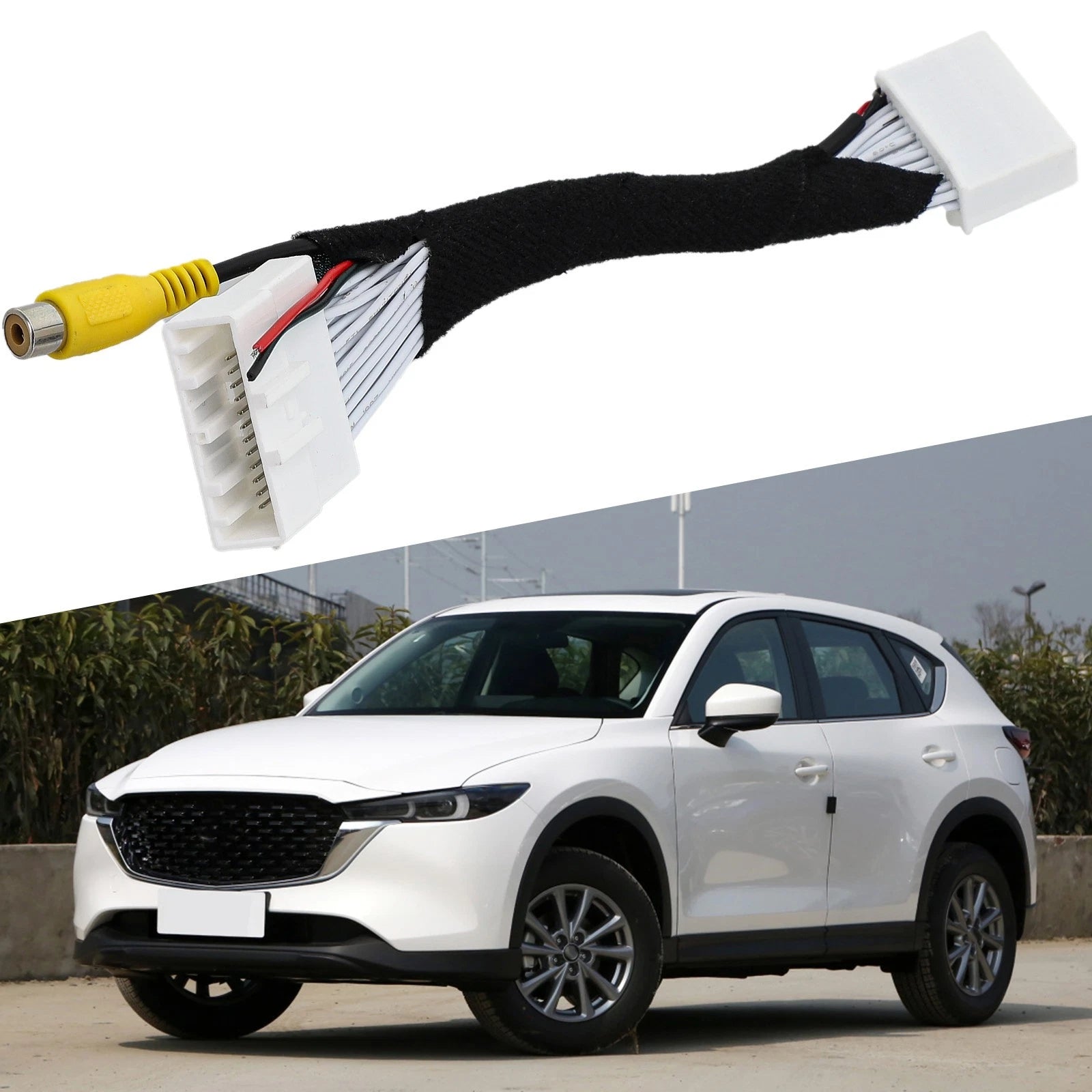 White For Mazda Cx5 Video Input Cable For Rear View Camera User