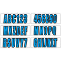Boat Numbers and Letters Decal Sticker Set