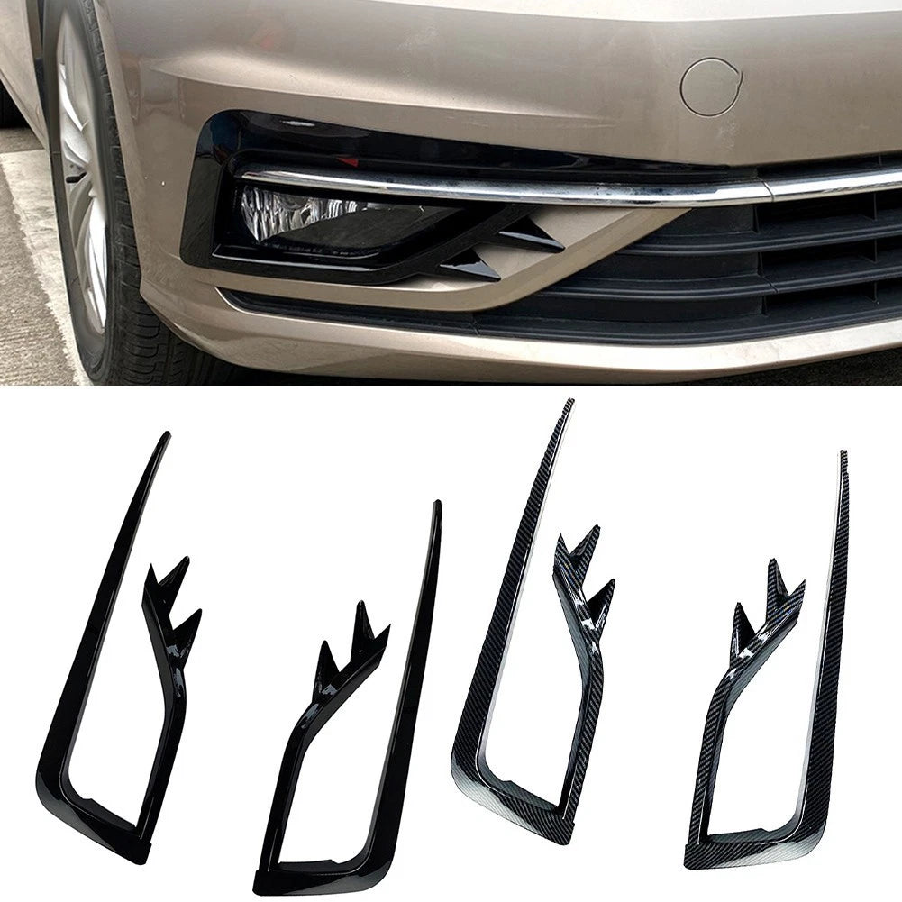Pair Fog Light Covers For For Golf Mk7.5 2017 2018 2019 Abs Carbon