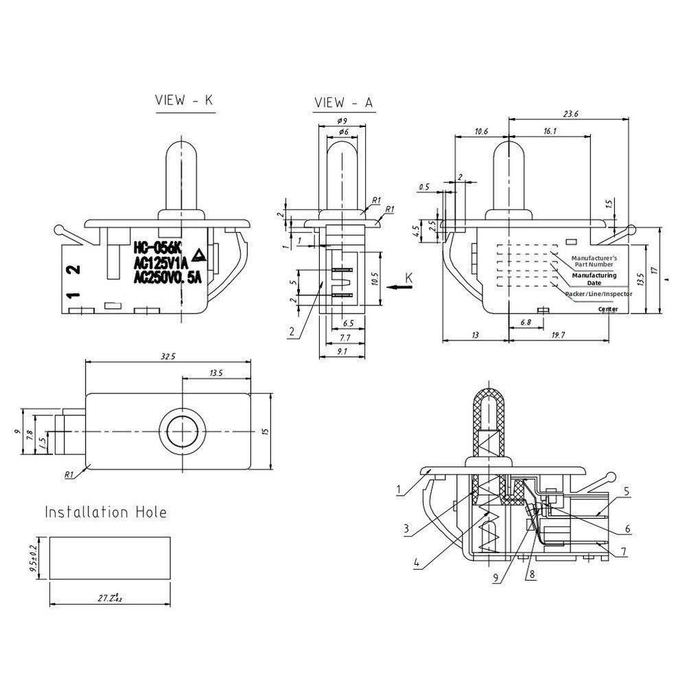 Refrigerator Switch Insulation Resistance ≥100MΩ