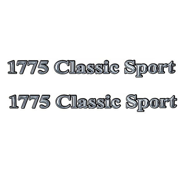 Lund Boat Decal Set of 2 Classic Sport Chrome by Lund
