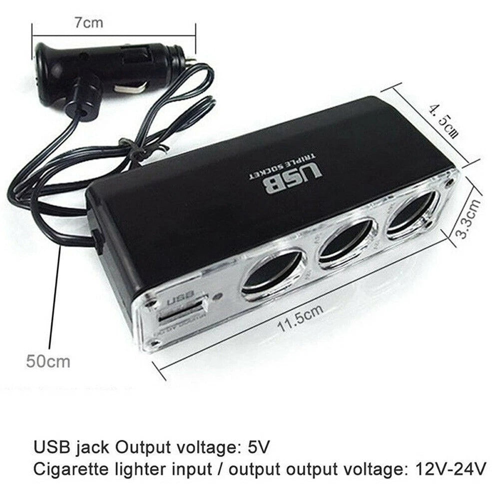 Charger Adapter Triple Splitter For Digital Camera 5V/500mah