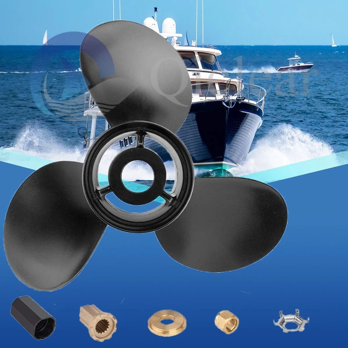 Boat Propeller 14 1/2 X 19 For Mercury 130-300 Hp 15 Tooth Oem