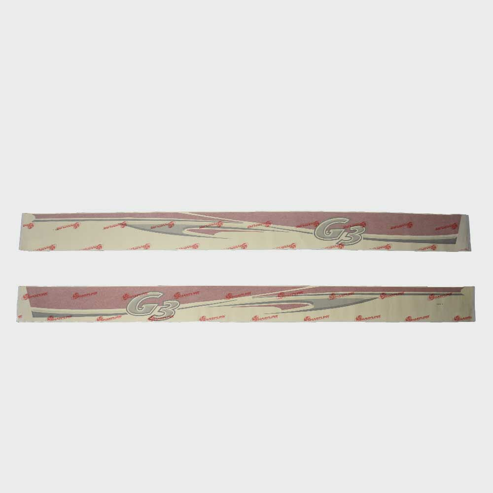 Graphic Hull Decals G3 Red Silver Set of 2 by G3