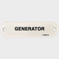 Carver Boat Generator Label White Plastic by Carver