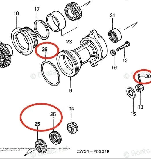 Honda Outboard Lower Unit Oil Seal for 115/130HP Models