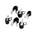 Boat Cushioned Hose Clamps 1/4 Inch Aluminum Set of 6