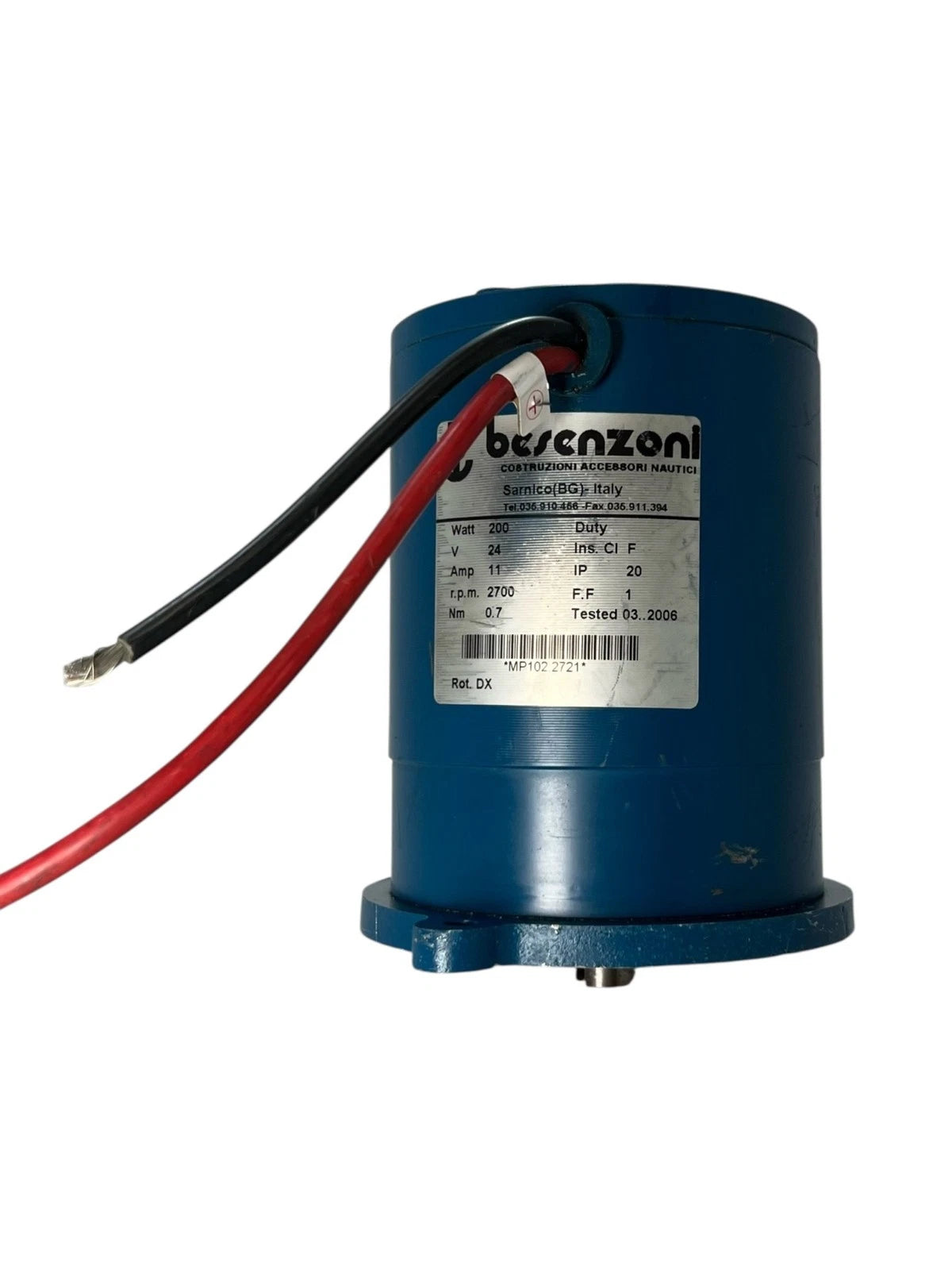 Besenzoni / C.f.r. 102.2721, Electric Motor, 24V, | Hook & Hull Co