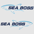 Sea Boss Boat Logo Decals 261640 | 038644 Shark Stickers (Set of 2)Ope