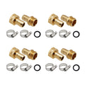4 Sets Aluminum Garden Hose Fitting Repair Connector 3/4" 5/8" Leak