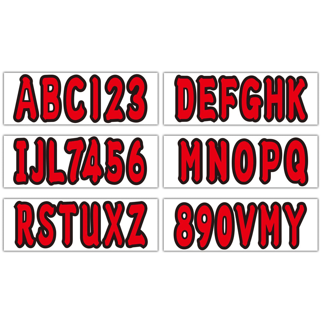 Boat Registration Numbers Decals – Custom A-Z & 0-9