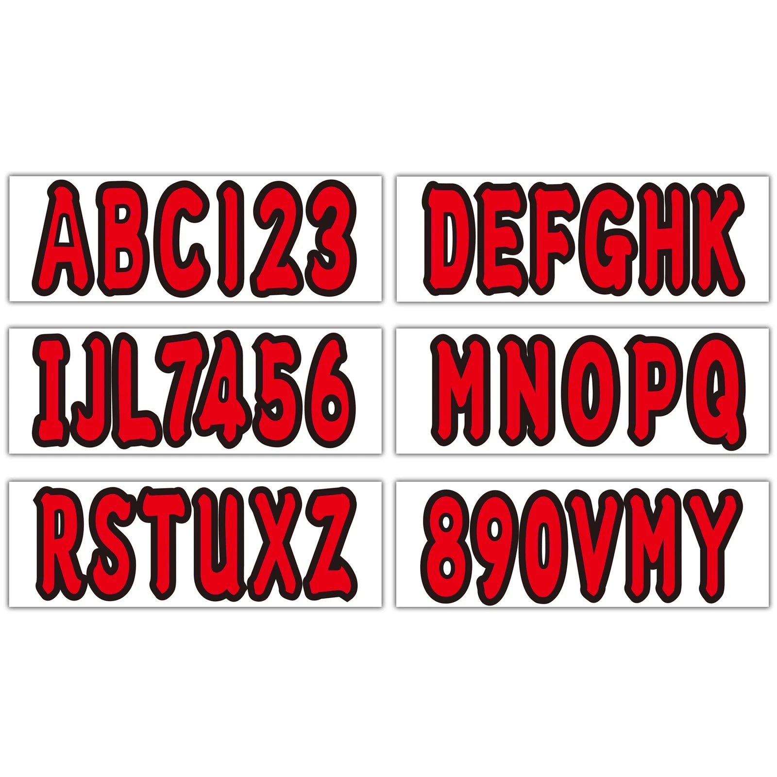 Boat Registration Numbers Decals – Custom A-Z & 0-9