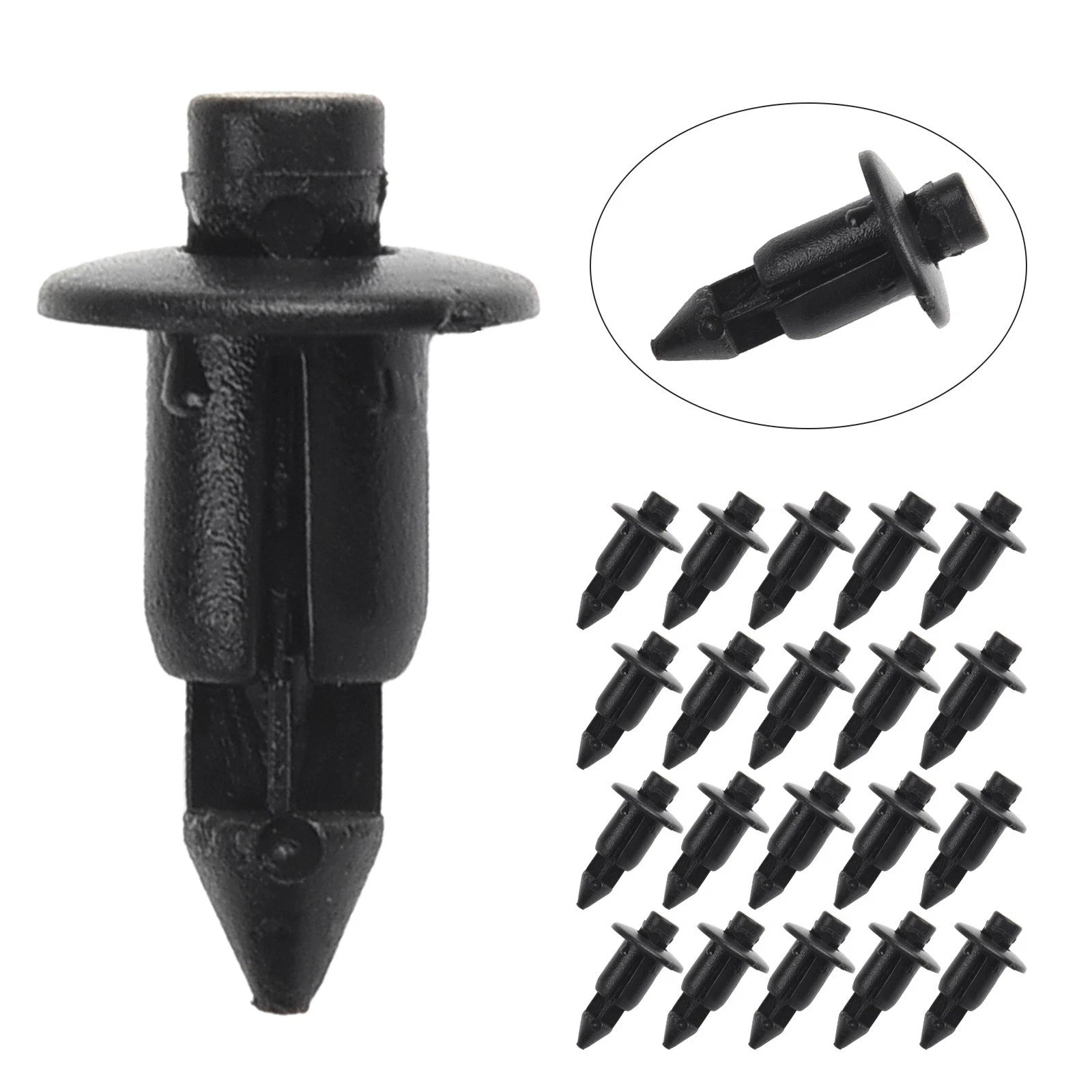 20pcs 6mm Plastic Rivet Bike Fairing Trim Clips Set For