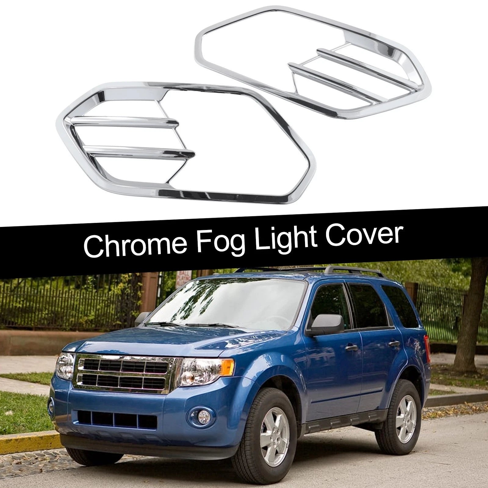 Sleek And Polished Chrome Trim For Ford Escape For Kuga Fog Light