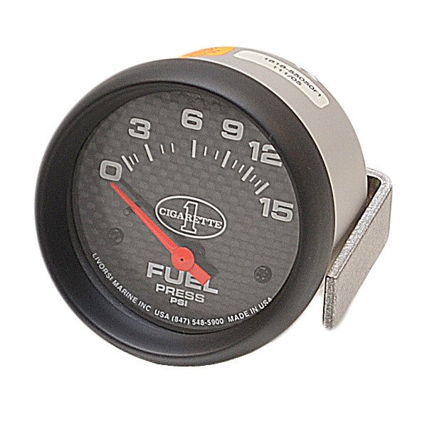 Livorsi Boat Fuel Pressure Gauge LMFPCFCI | Cigarette 2 5/8 Inch Black