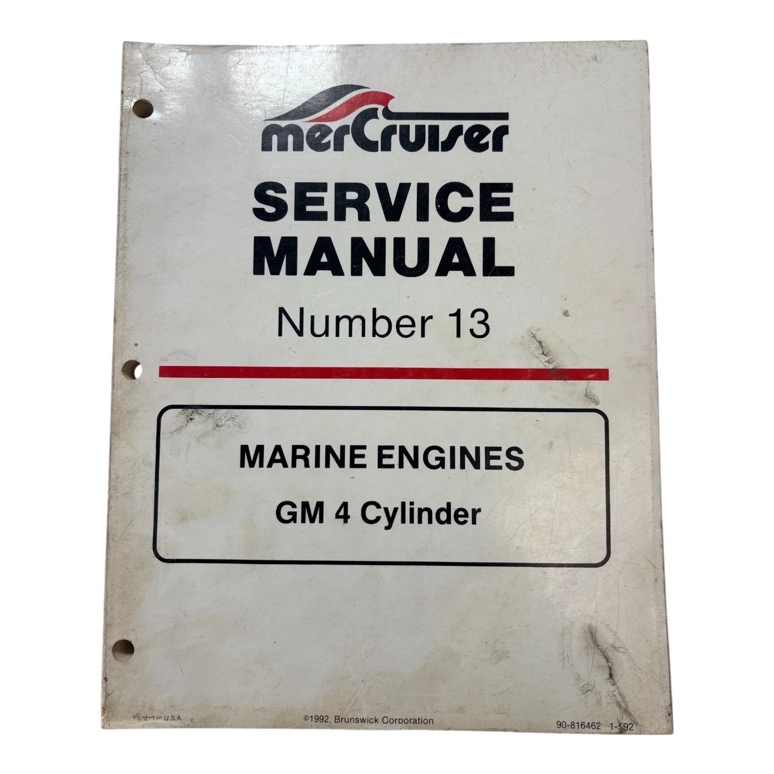 Mercruiser 90-816462, Service Manual #13, Gm 4 Cylinder